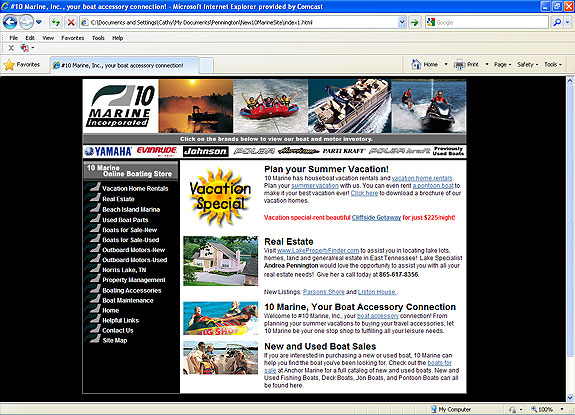 10 Marine site screen shot